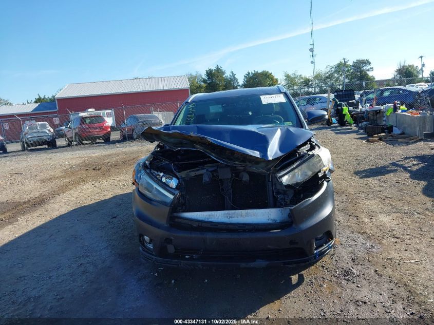 2015 Toyota Highlander Limited V6 VIN: 5TDDKRFH4FS160465 Lot: 43347131