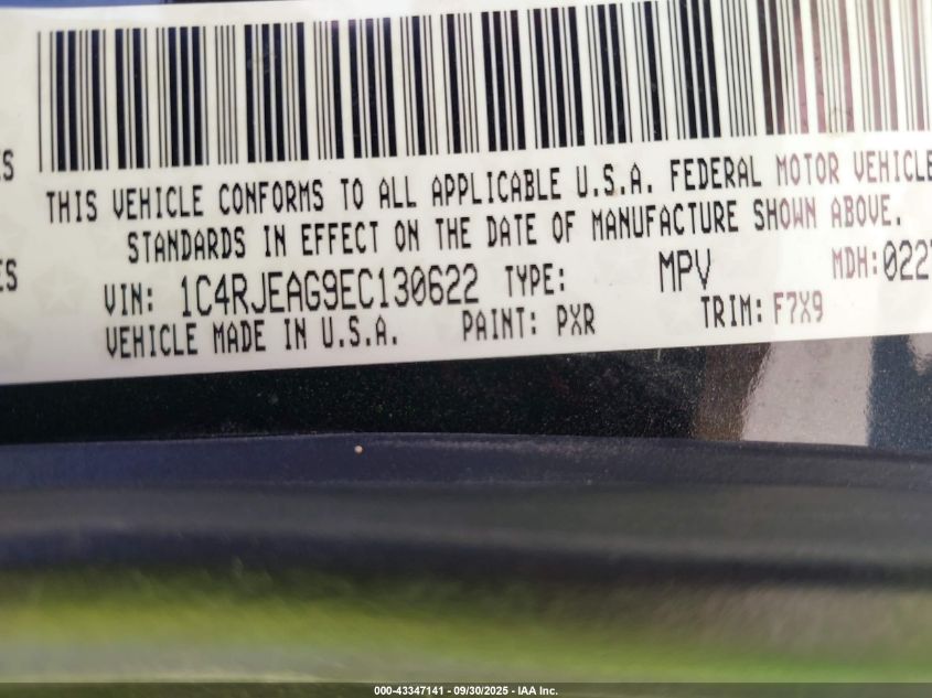 2014 Jeep Grand Cherokee Laredo VIN: 1C4RJEAG9EC130622 Lot: 43347141