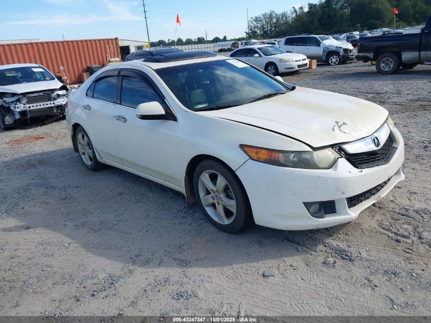 2009 Acura Tsx white sedan gasoline JH4CU26689C003750 photo #1
