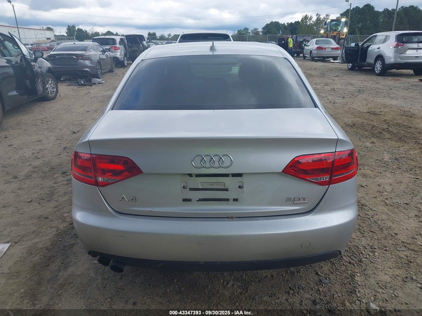 2009 Audi A4 2.0T Premium VIN: WAUSF78K69N064319 Lot: 43347393