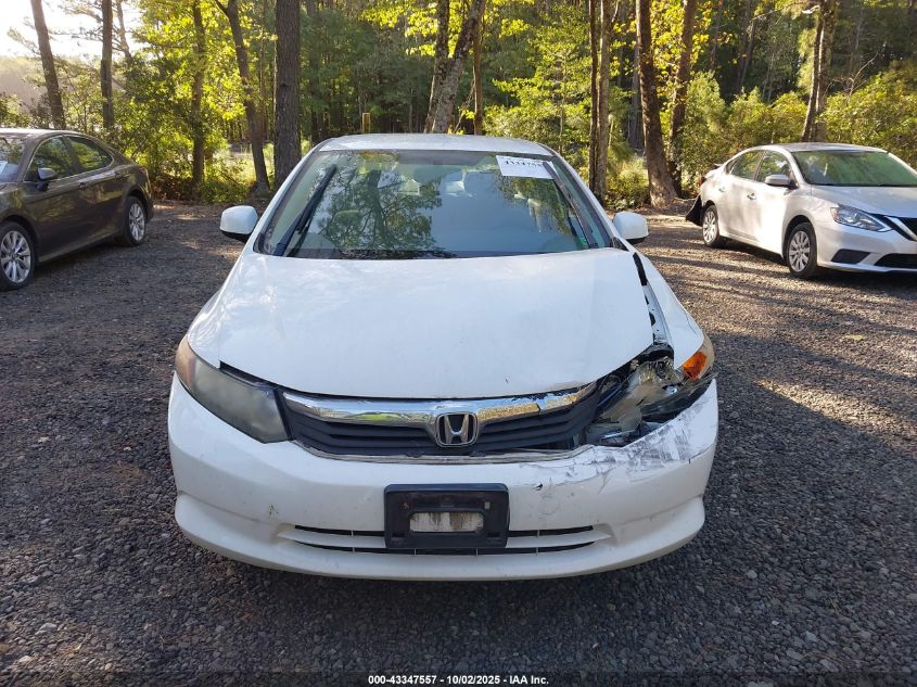 2012 Honda Civic Lx VIN: 2HGFB2F54CH574492 Lot: 43347557