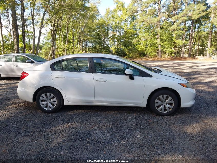 2012 Honda Civic Lx VIN: 2HGFB2F54CH574492 Lot: 43347557