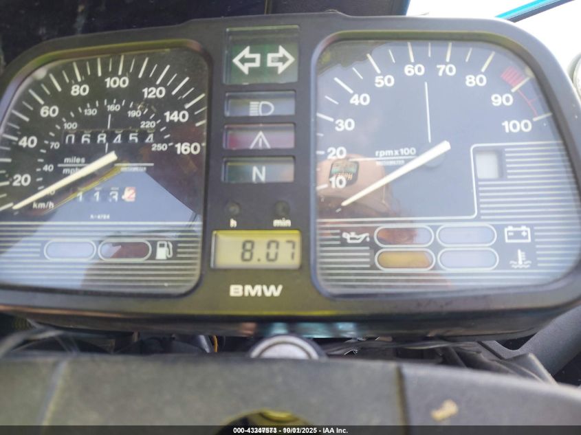 1993 BMW K1100 Rs VIN: WB1053205P6495915 Lot: 43347573