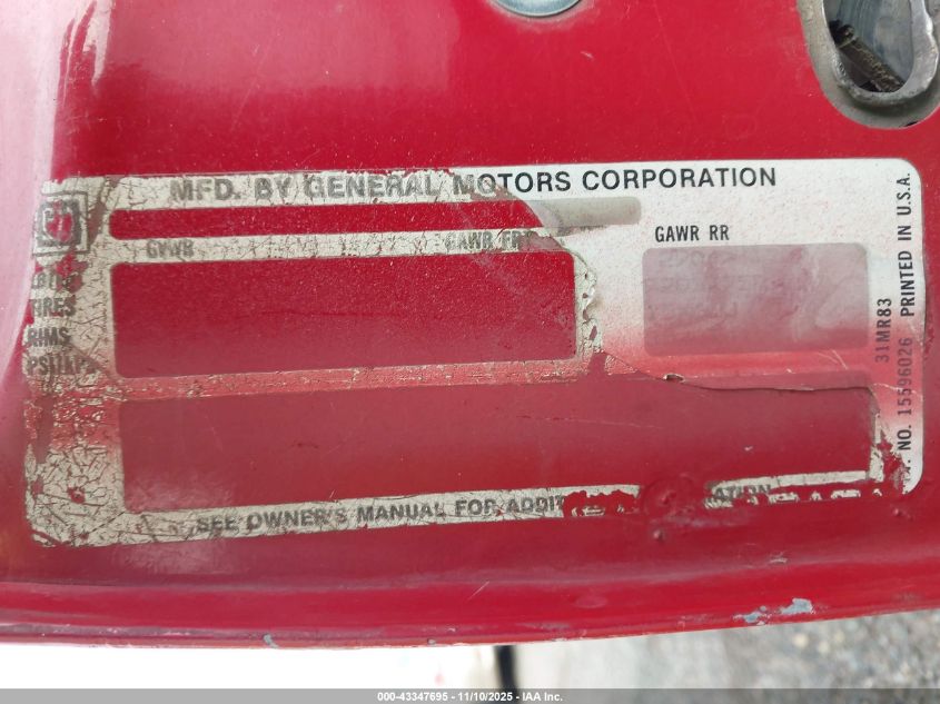 1988 Chevrolet Gmt-400 C1500 VIN: 1GCDC14ZXJZ158883 Lot: 43347695