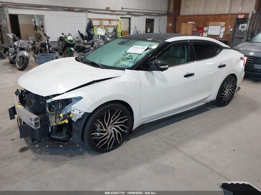 2018 Nissan Maxima 3.5 3.5 Platinum White Lot 111043347710 Vin 1N4AA6AP1JC372615