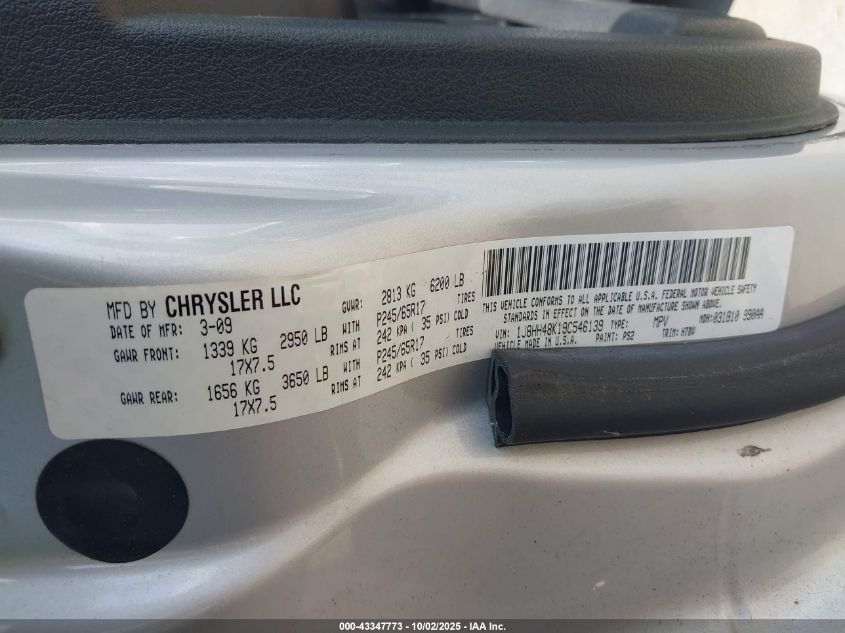 2009 Jeep Commander Sport VIN: 1J8HH48K19C546139 Lot: 43347773