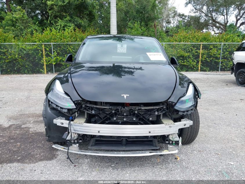 2023 Tesla Model Y Awd/Long Range Dual Motor All-Wheel Drive VIN: 7SAYGDEE7PF768213 Lot: 43347774