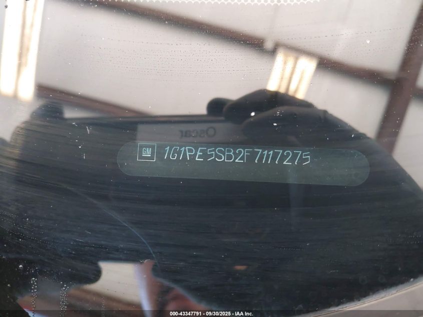 2015 Chevrolet Cruze 2Lt Auto VIN: 1G1PE5SB2F7117275 Lot: 43347791