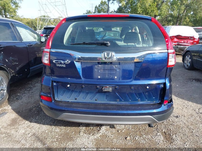 2015 Honda Cr-V Lx VIN: 3CZRM3H39FG708516 Lot: 43347880