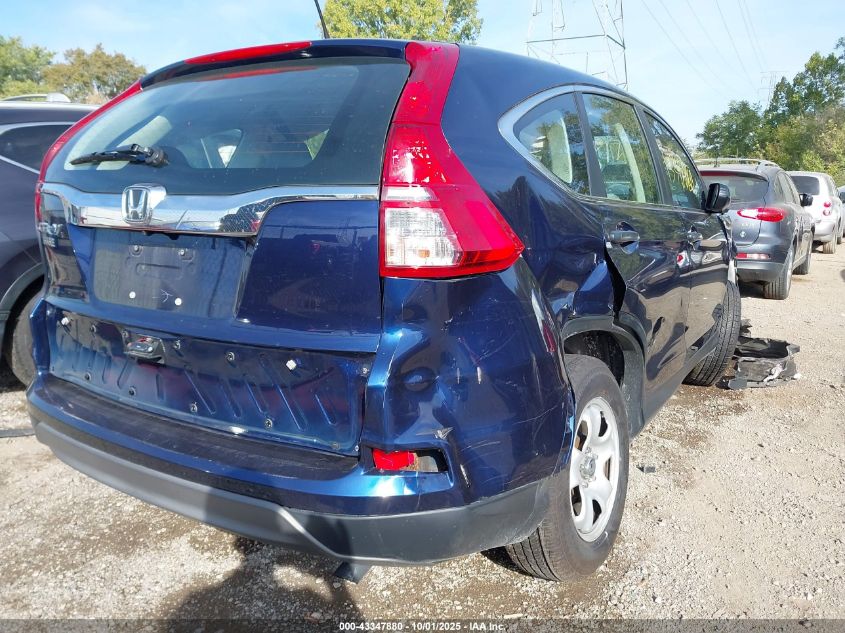 2015 Honda Cr-V Lx VIN: 3CZRM3H39FG708516 Lot: 43347880