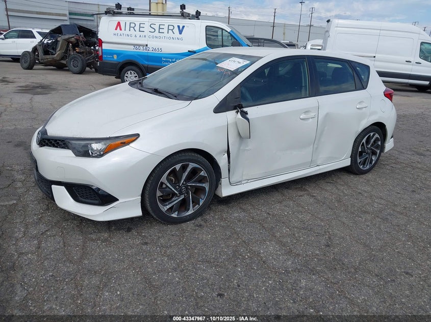 Vin: jtnkarje2gj517580, lot: 43842681, toyota scion im 20162