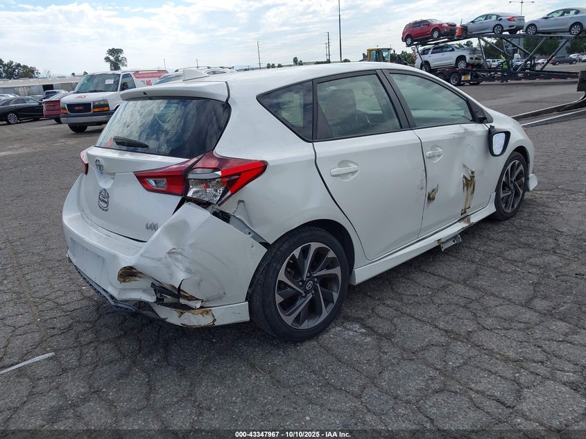 Vin: jtnkarje2gj517580, lot: 43842681, toyota scion im 20164