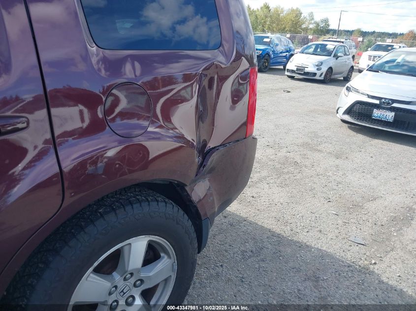 2009 Honda Pilot Ex VIN: 5FNYF48449B047739 Lot: 43347981