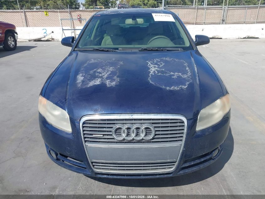 2006 Audi A4 2.0T VIN: WAUDF78E56A224339 Lot: 43347998