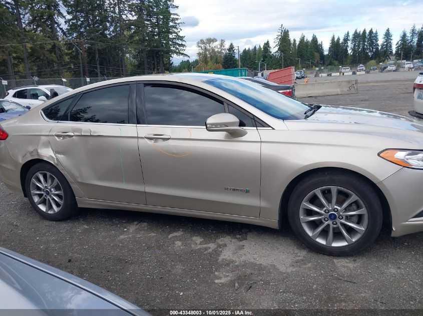 2017 Ford Fusion Hybrid Se VIN: 3FA6P0LU2HR130013 Lot: 43348003
