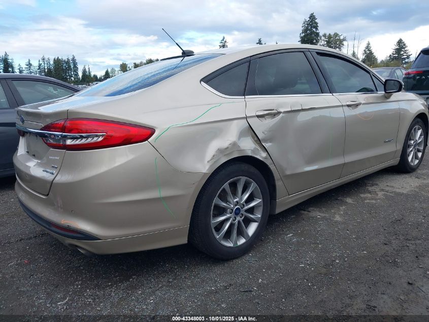 2017 Ford Fusion Hybrid Se VIN: 3FA6P0LU2HR130013 Lot: 43348003
