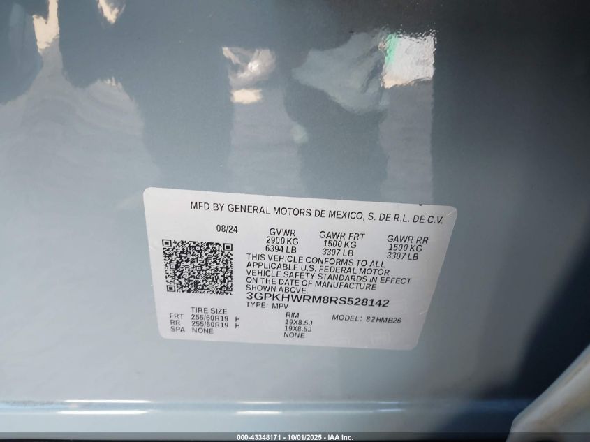 2024 Honda Prologue Touring VIN: 3GPKHWRM8RS528142 Lot: 43348171