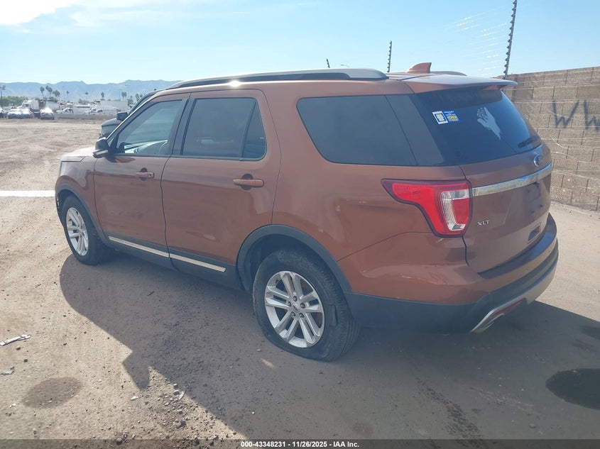 Vin: 1fm5k7d88hga12355, lot: 43842945, ford explorer xlt 20173