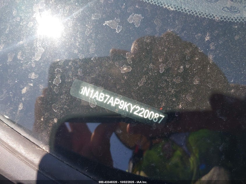 2019 Nissan Sentra Sr VIN: 3N1AB7AP9KY220087 Lot: 43348320