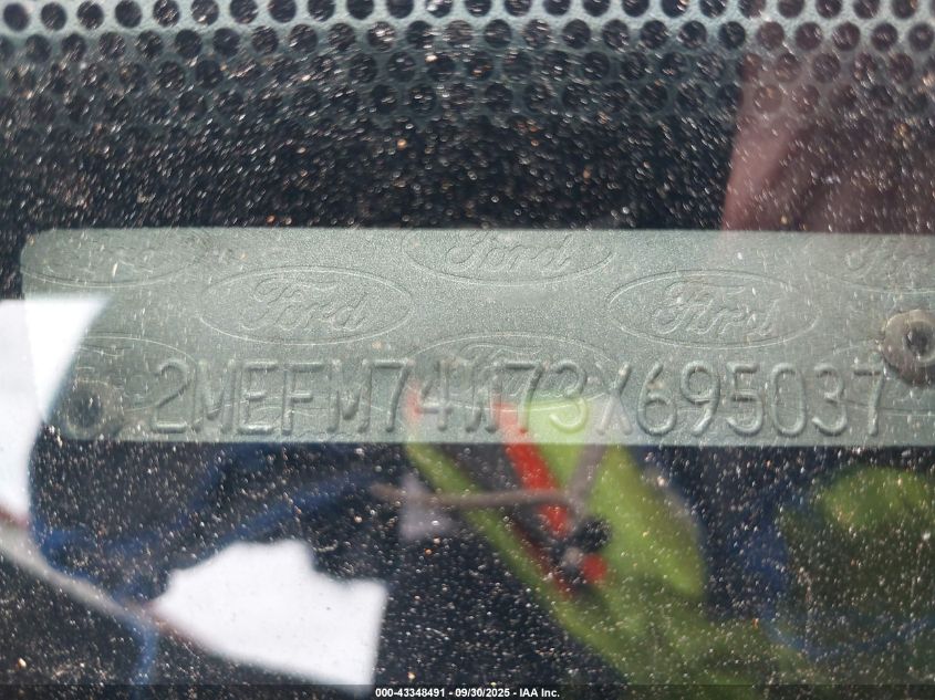 2003 Mercury Grand Marquis Gs VIN: 2MEFM74W73X695037 Lot: 43348491