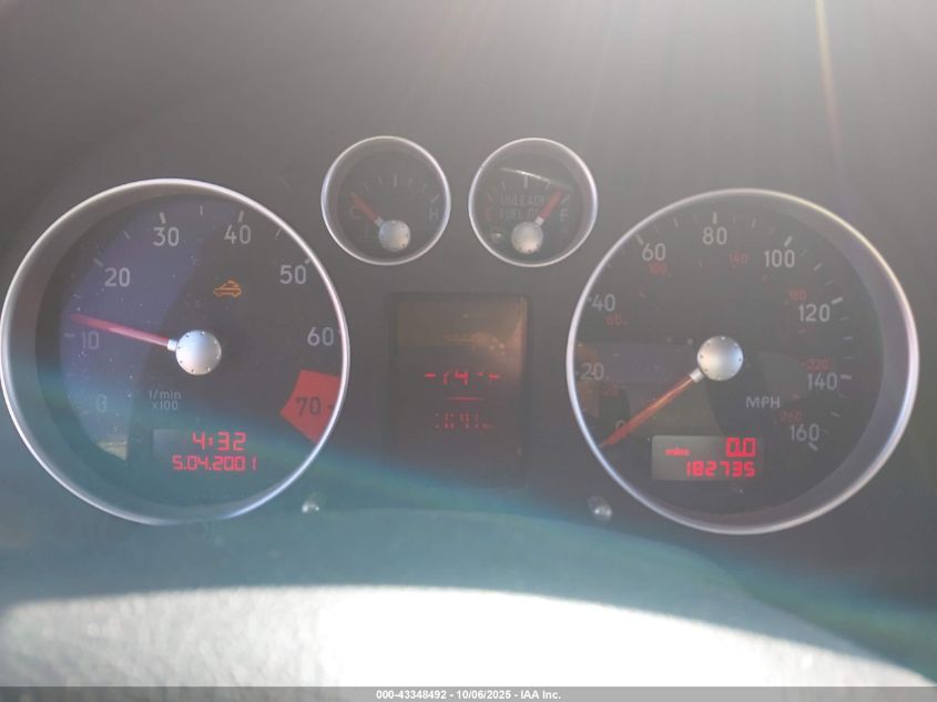 2001 Audi Tt VIN: TRUUT28N511004924 Lot: 43348492