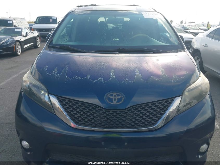 2012 Toyota Sienna Se 8 Passenger VIN: 5TDXK3DC7CS232806 Lot: 43348728