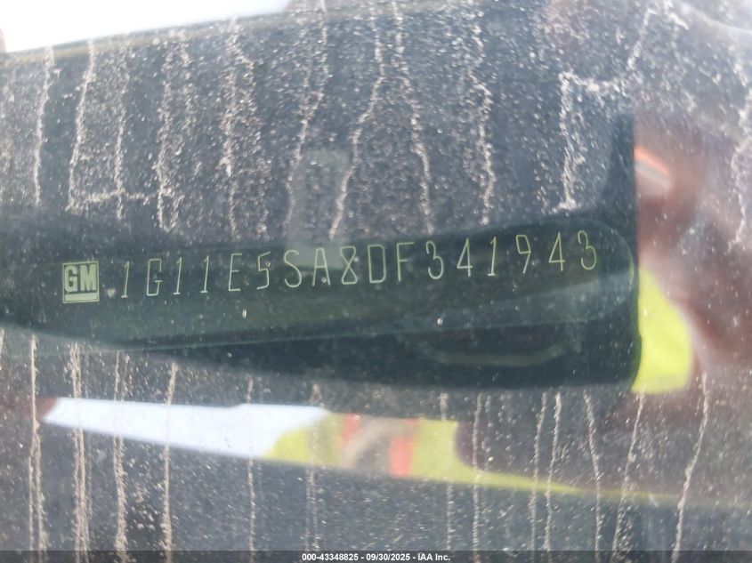 2013 Chevrolet Malibu 2Lt VIN: 1G11E5SA8DF341943 Lot: 43348825