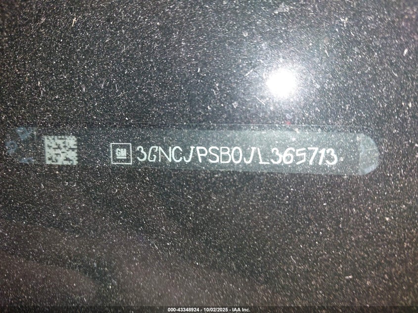 2018 CHEVROLET TRAX LT - 3GNCJPSB0JL365713