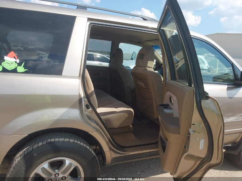 2005 Honda Pilot Ex VIN: 5FNYF18465B010443 Lot: 43349044