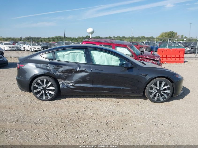 2025 Tesla Model 3 Long Range All-Wheel Drive VIN: 5YJ3E1EB0SF051453 Lot: 43349193