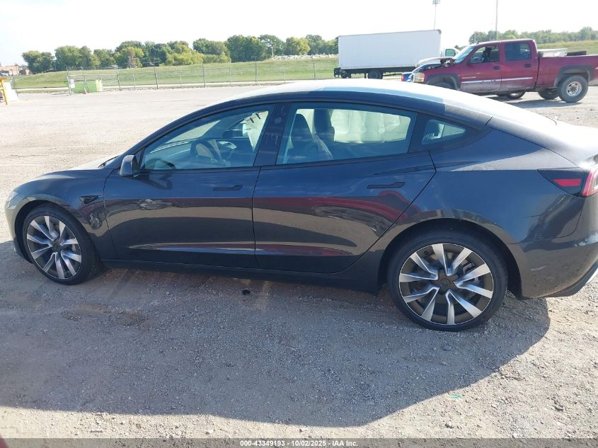 2025 Tesla Model 3 Long Range All-Wheel Drive VIN: 5YJ3E1EB0SF051453 Lot: 43349193