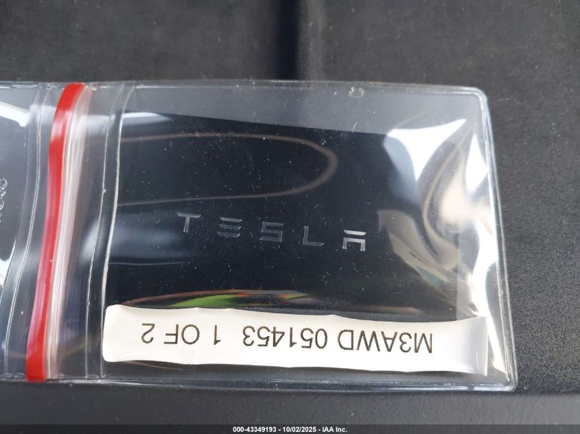 2025 Tesla Model 3 Long Range All-Wheel Drive VIN: 5YJ3E1EB0SF051453 Lot: 43349193