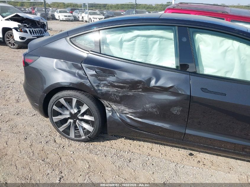 2025 Tesla Model 3 Long Range All-Wheel Drive VIN: 5YJ3E1EB0SF051453 Lot: 43349193