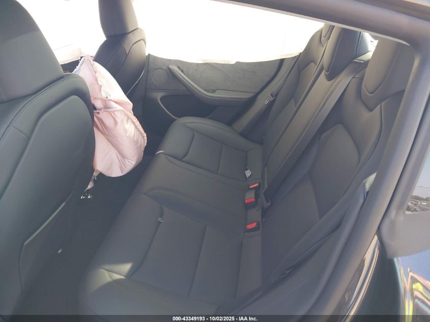 2025 Tesla Model 3 Long Range All-Wheel Drive VIN: 5YJ3E1EB0SF051453 Lot: 43349193