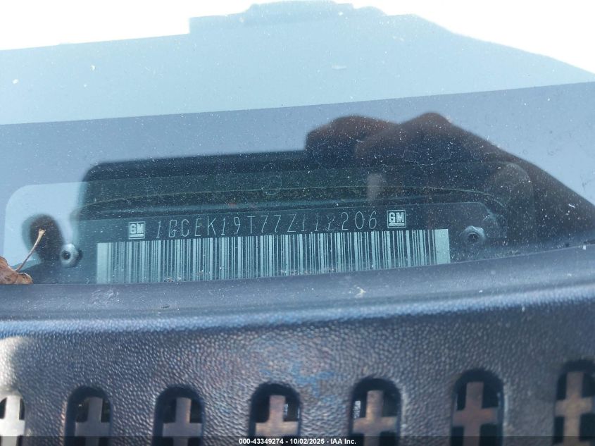 2007 Chevrolet Silverado 1500 Classic Lt3 VIN: 1GCEK19T77Z112206 Lot: 43349274