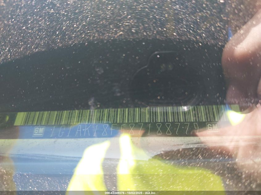 2008 Chevrolet Cobalt Ls VIN: 1G1AK18F587188779 Lot: 43349376