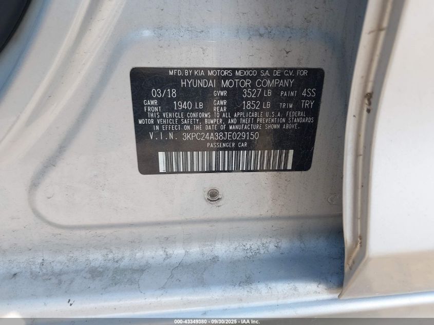 2018 HYUNDAI ACCENT SE - 3KPC24A38JE029150