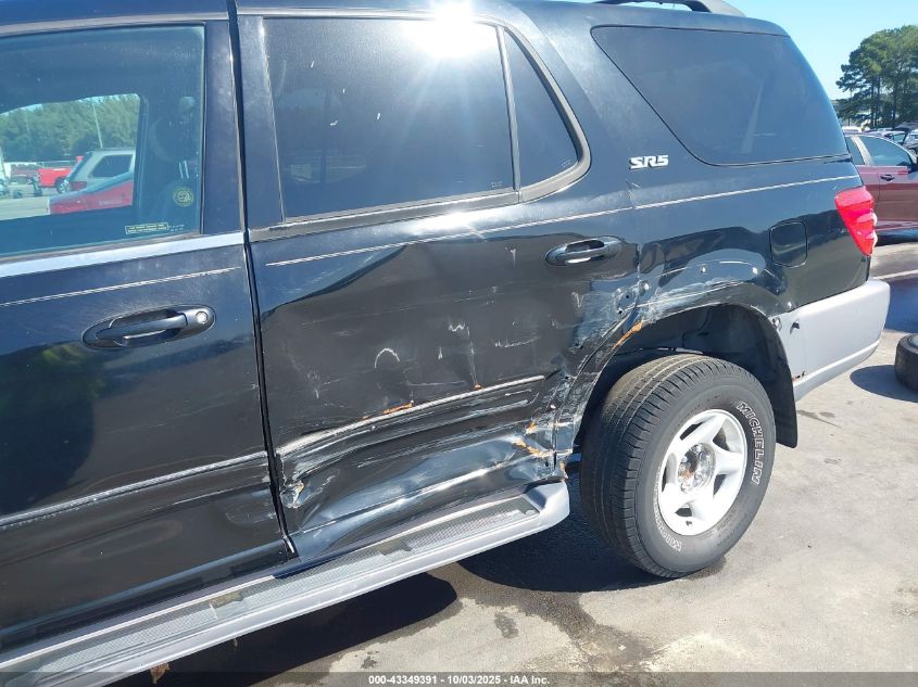 2002 Toyota Sequoia Sr5 V8 VIN: 5TDBT44A52S069048 Lot: 43349391