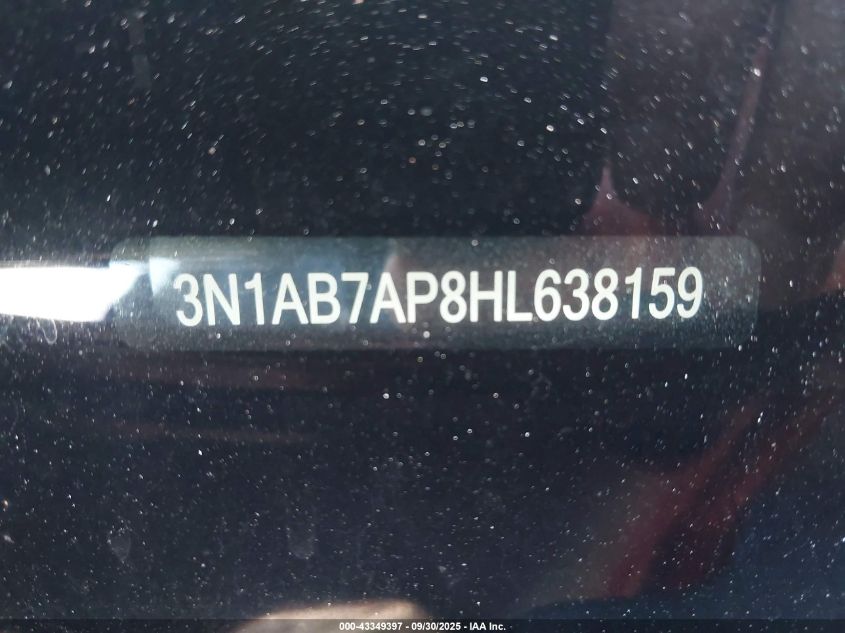 2017 Nissan Sentra S/Sl/Sr/Sv VIN: 3N1AB7AP8HL638159 Lot: 43349397