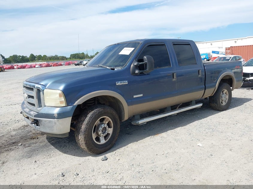 2005 Ford F-250 Lariat/Xl/Xlt blue truck diesel 1FTSW21P45ED01265 photo #3