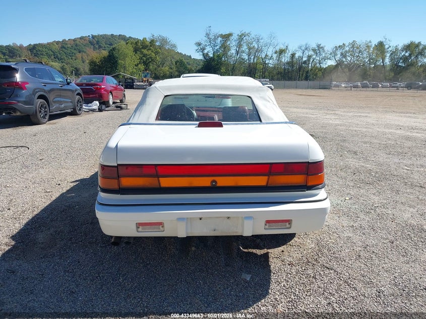 1994 Chrysler Lebaron Gtc/Lx VIN: 1C3EU4531RF262970 Lot: 43349663