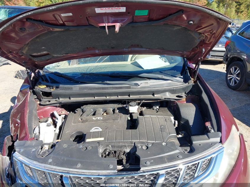 2011 Nissan Murano Sl VIN: JN8AZ1MWXBW173429 Lot: 43349769