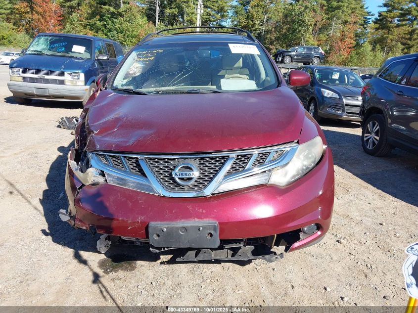 2011 Nissan Murano Sl VIN: JN8AZ1MWXBW173429 Lot: 43349769