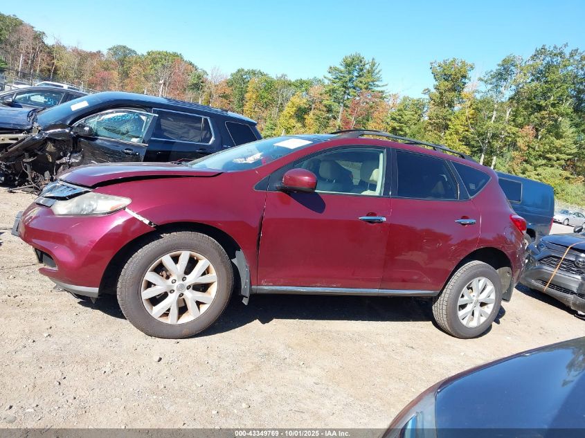 2011 Nissan Murano Sl VIN: JN8AZ1MWXBW173429 Lot: 43349769