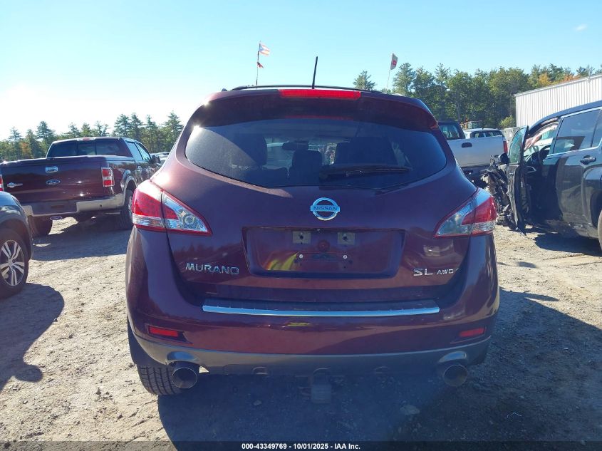 2011 Nissan Murano Sl VIN: JN8AZ1MWXBW173429 Lot: 43349769