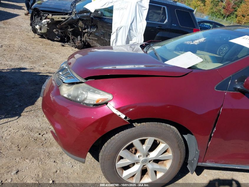 2011 Nissan Murano Sl VIN: JN8AZ1MWXBW173429 Lot: 43349769