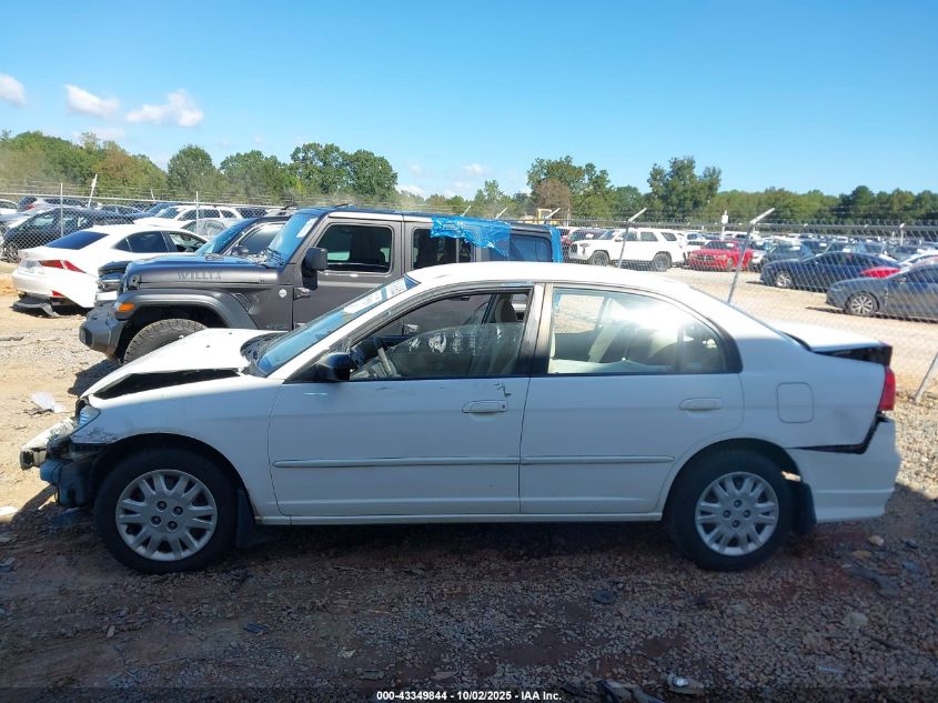 2004 Honda Civic Lx VIN: 2HGES16554H500117 Lot: 43349844