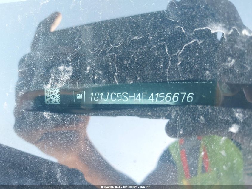 2015 Chevrolet Sonic Lt Auto VIN: 1G1JC5SH4F4156676 Lot: 43349874