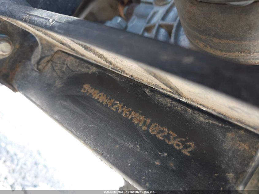 2021 Yamaha Yxe1000 VIN: 5Y4AN42Y6MA102362 Lot: 43349936