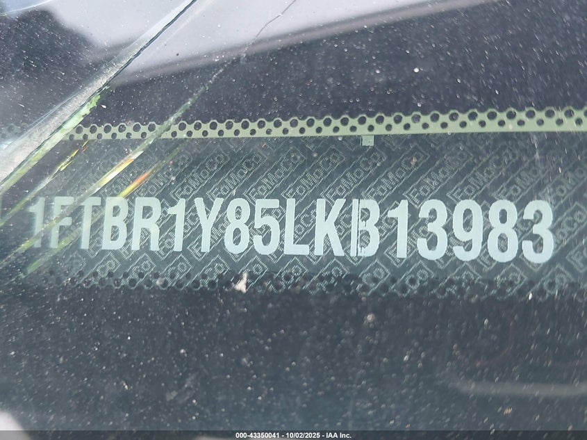 2020 Ford Transit-250 VIN: 1FTBR1Y85LKB13983 Lot: 43350041